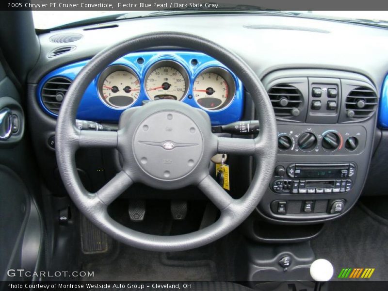 Electric Blue Pearl / Dark Slate Gray 2005 Chrysler PT Cruiser Convertible