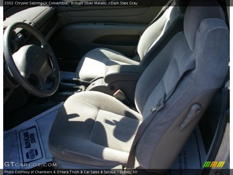 Brilliant Silver Metallic / Dark Slate Gray 2002 Chrysler Sebring LX Convertible