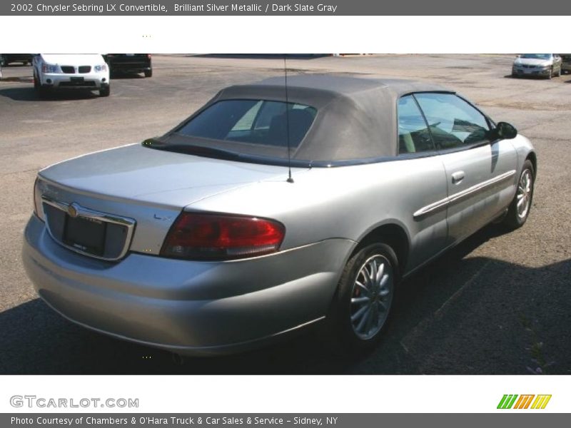 Brilliant Silver Metallic / Dark Slate Gray 2002 Chrysler Sebring LX Convertible
