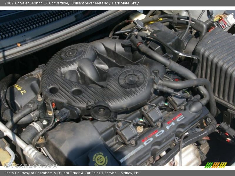 Brilliant Silver Metallic / Dark Slate Gray 2002 Chrysler Sebring LX Convertible