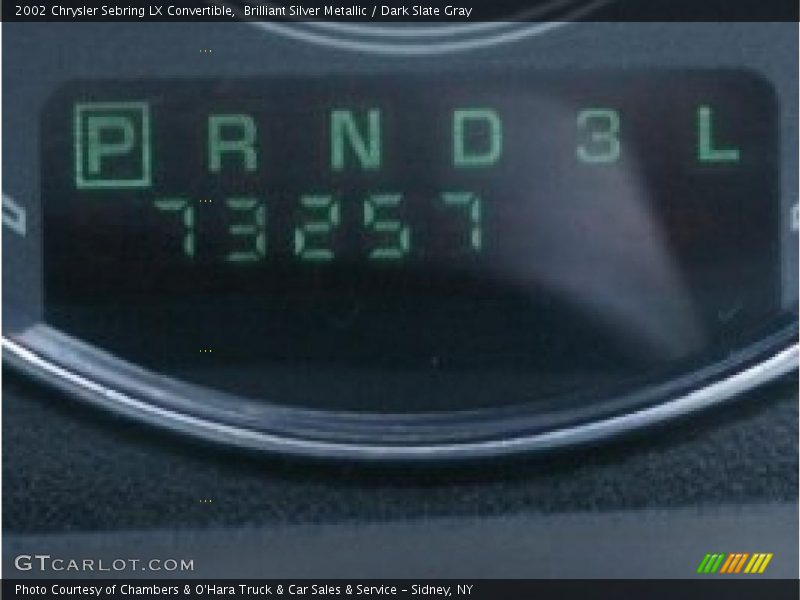 Brilliant Silver Metallic / Dark Slate Gray 2002 Chrysler Sebring LX Convertible