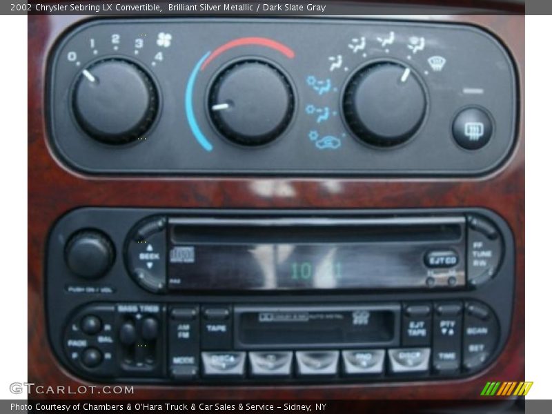 Brilliant Silver Metallic / Dark Slate Gray 2002 Chrysler Sebring LX Convertible