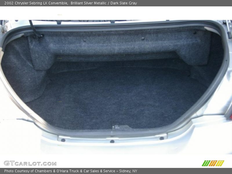 Brilliant Silver Metallic / Dark Slate Gray 2002 Chrysler Sebring LX Convertible