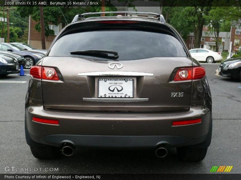 Beryllium 16 Metallic / Brick 2008 Infiniti FX 35 AWD