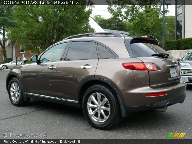 Beryllium 16 Metallic / Brick 2008 Infiniti FX 35 AWD