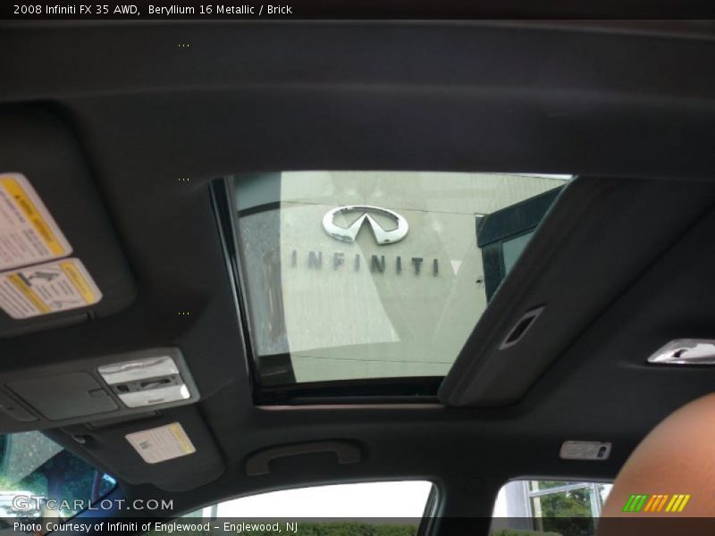 Beryllium 16 Metallic / Brick 2008 Infiniti FX 35 AWD