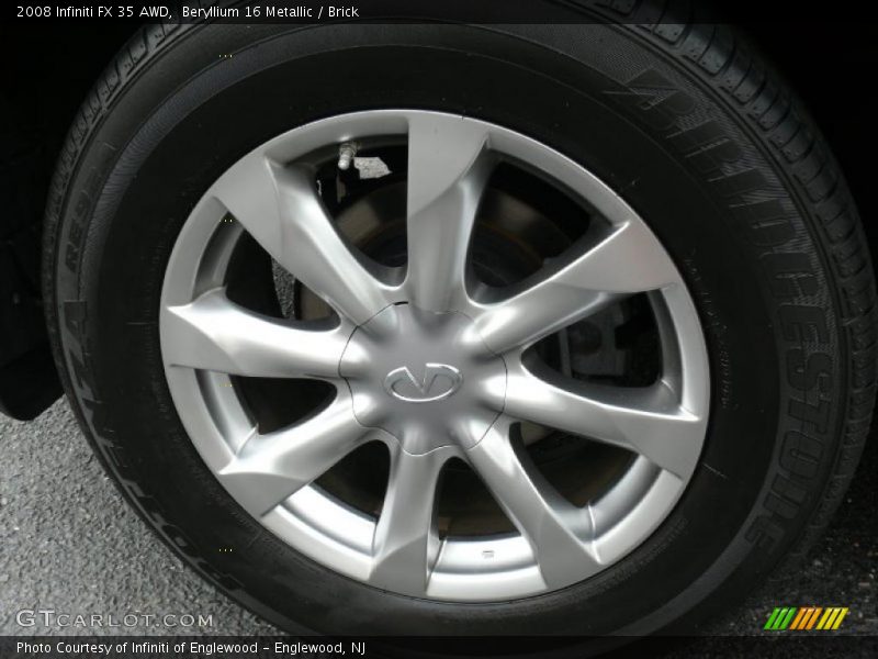 Beryllium 16 Metallic / Brick 2008 Infiniti FX 35 AWD