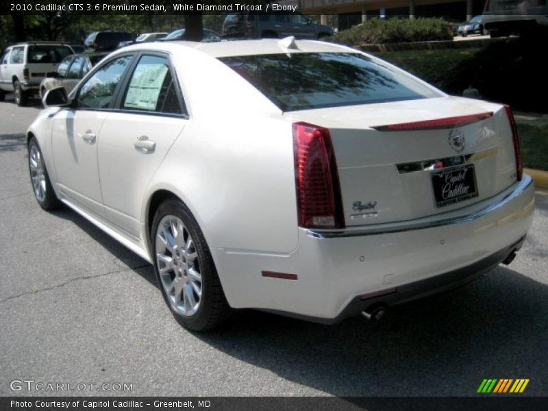 White Diamond Tricoat / Ebony 2010 Cadillac CTS 3.6 Premium Sedan