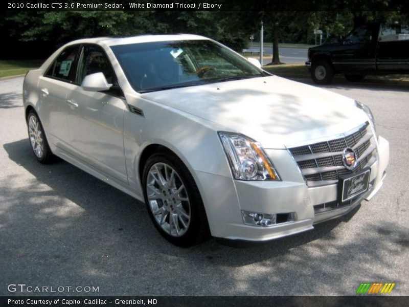 White Diamond Tricoat / Ebony 2010 Cadillac CTS 3.6 Premium Sedan