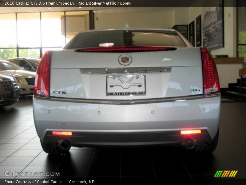 Radiant Silver Metallic / Ebony 2010 Cadillac CTS 3.6 Premium Sedan