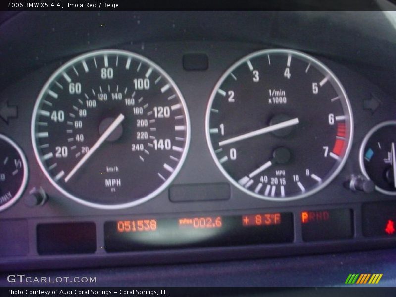Imola Red / Beige 2006 BMW X5 4.4i