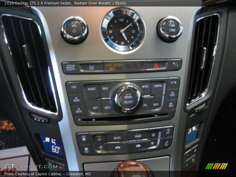 Radiant Silver Metallic / Ebony 2010 Cadillac CTS 3.6 Premium Sedan
