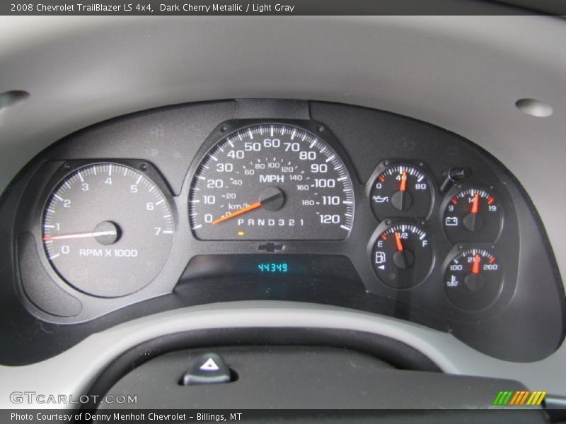 Dark Cherry Metallic / Light Gray 2008 Chevrolet TrailBlazer LS 4x4