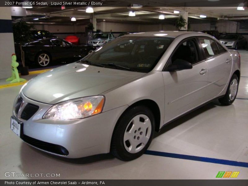 Liquid Silver Metallic / Ebony 2007 Pontiac G6 Sedan