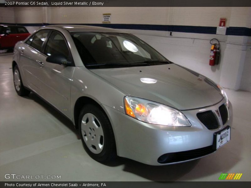 Liquid Silver Metallic / Ebony 2007 Pontiac G6 Sedan
