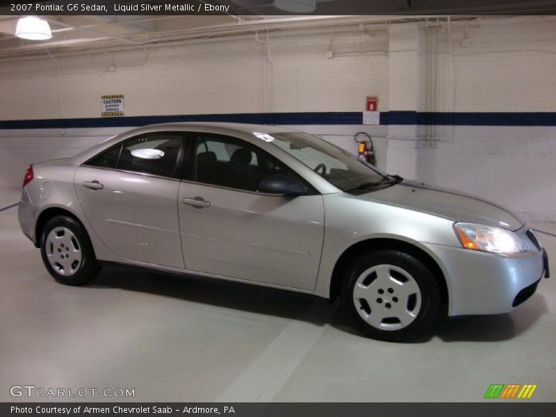Liquid Silver Metallic / Ebony 2007 Pontiac G6 Sedan
