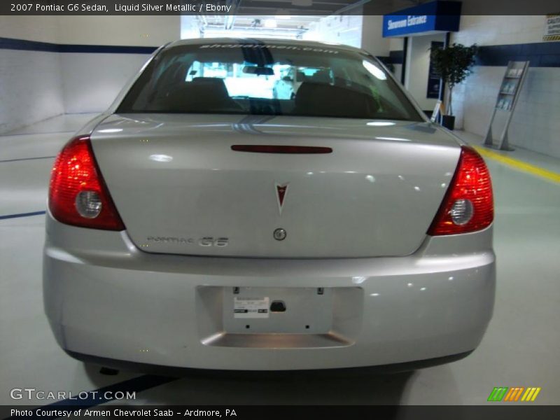 Liquid Silver Metallic / Ebony 2007 Pontiac G6 Sedan