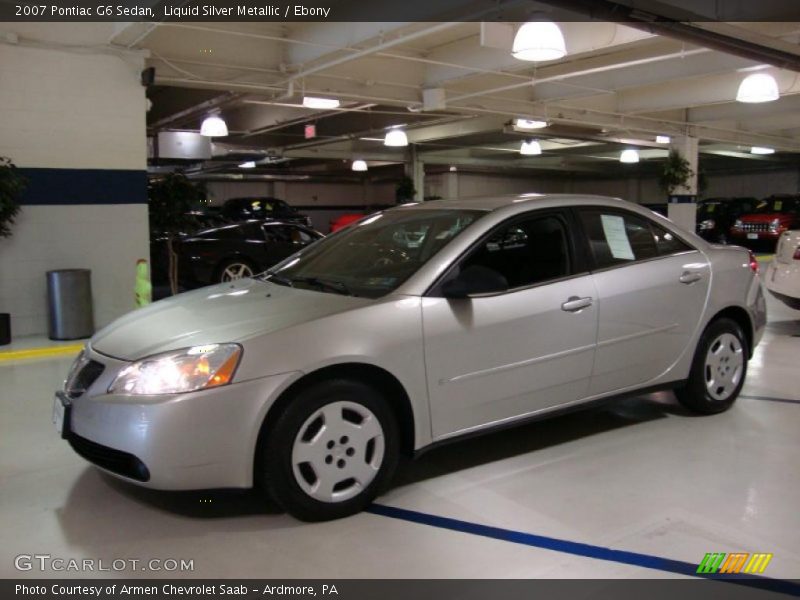 Liquid Silver Metallic / Ebony 2007 Pontiac G6 Sedan