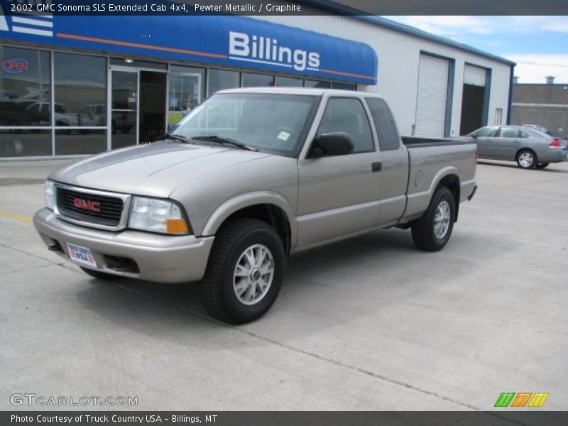 Pewter Metallic / Graphite 2002 GMC Sonoma SLS Extended Cab 4x4