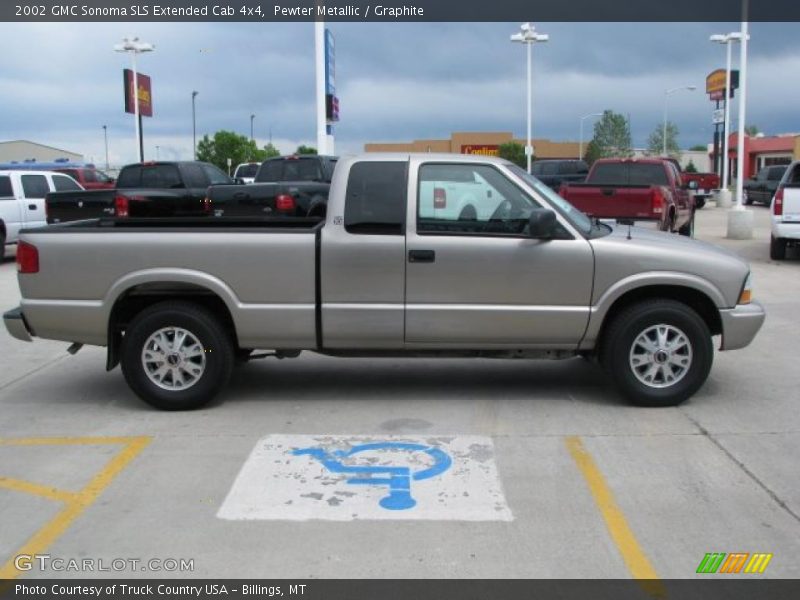 Pewter Metallic / Graphite 2002 GMC Sonoma SLS Extended Cab 4x4
