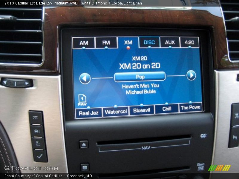 White Diamond / Cocoa/Light Linen 2010 Cadillac Escalade ESV Platinum AWD