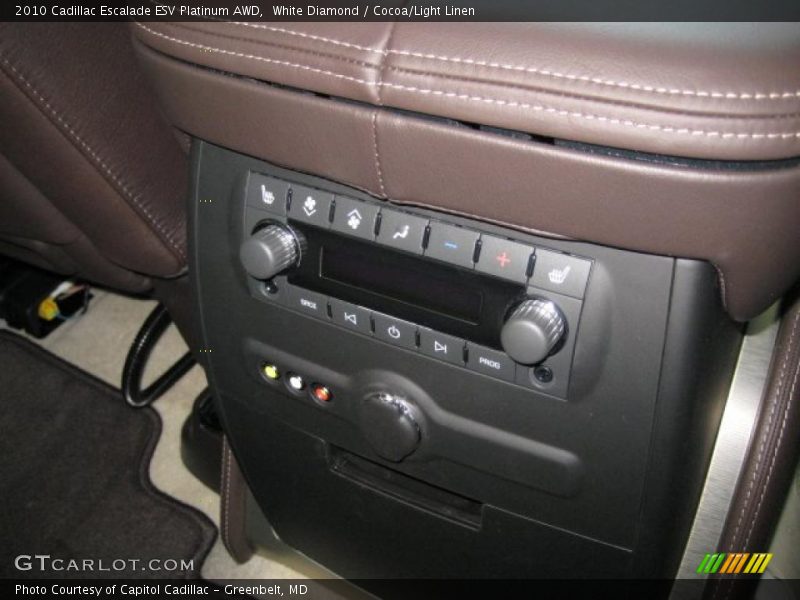 White Diamond / Cocoa/Light Linen 2010 Cadillac Escalade ESV Platinum AWD