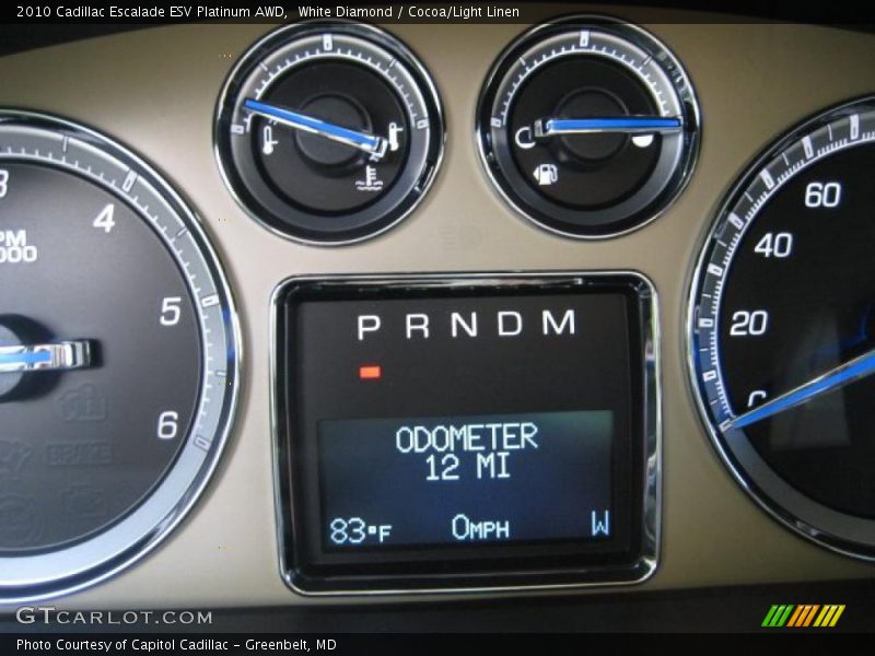 White Diamond / Cocoa/Light Linen 2010 Cadillac Escalade ESV Platinum AWD