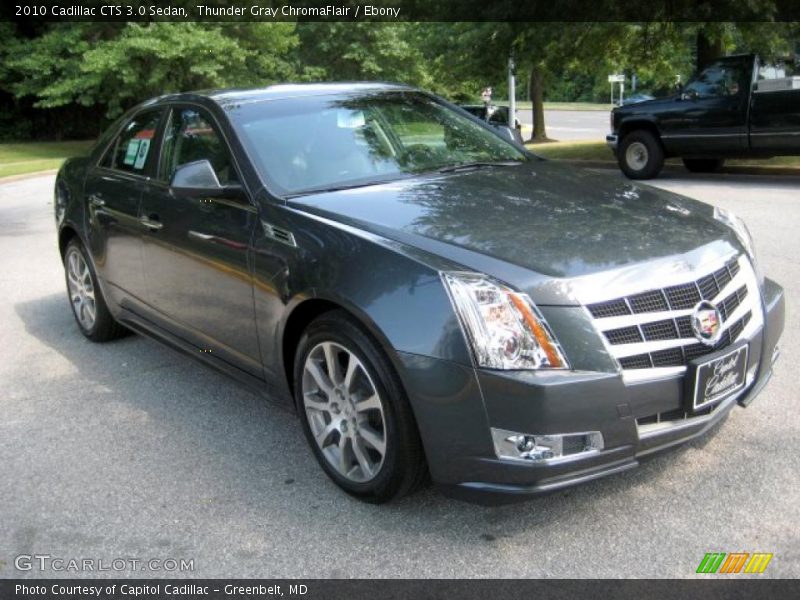 Thunder Gray ChromaFlair / Ebony 2010 Cadillac CTS 3.0 Sedan