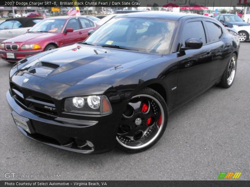 Brilliant Black Crystal Pearl / Dark Slate Gray 2007 Dodge Charger SRT-8