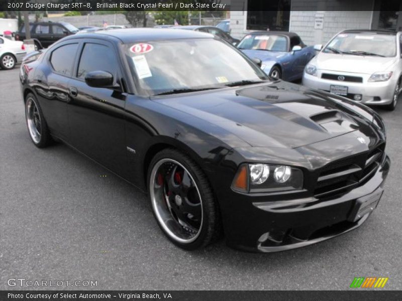 Brilliant Black Crystal Pearl / Dark Slate Gray 2007 Dodge Charger SRT-8