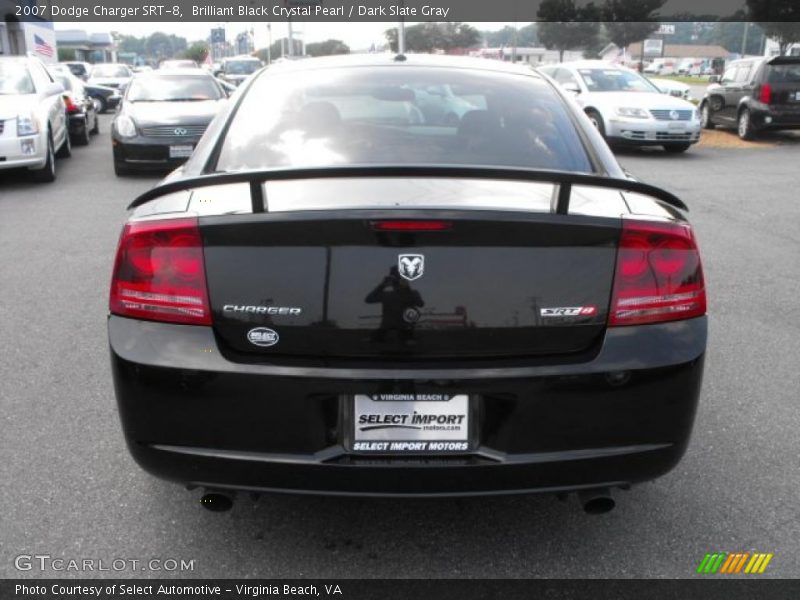 Brilliant Black Crystal Pearl / Dark Slate Gray 2007 Dodge Charger SRT-8