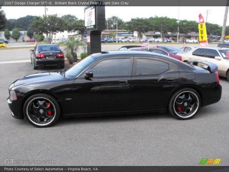 Brilliant Black Crystal Pearl / Dark Slate Gray 2007 Dodge Charger SRT-8