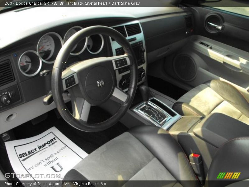Brilliant Black Crystal Pearl / Dark Slate Gray 2007 Dodge Charger SRT-8