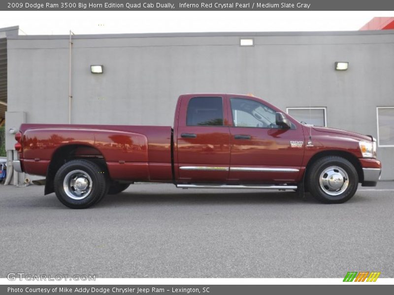 Inferno Red Crystal Pearl / Medium Slate Gray 2009 Dodge Ram 3500 Big Horn Edition Quad Cab Dually