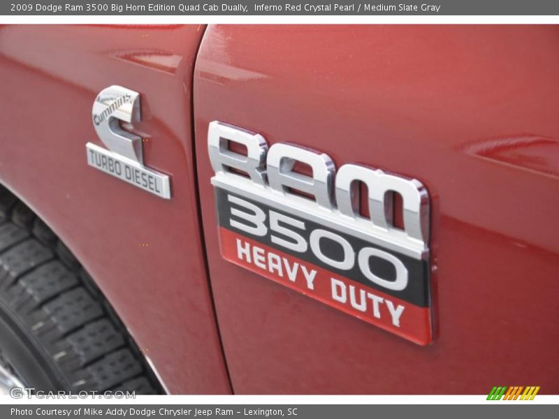 Inferno Red Crystal Pearl / Medium Slate Gray 2009 Dodge Ram 3500 Big Horn Edition Quad Cab Dually