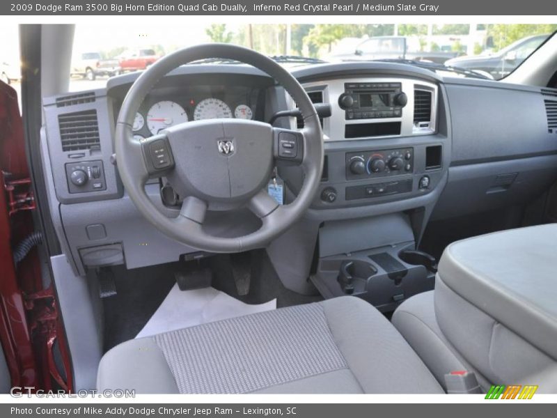 Inferno Red Crystal Pearl / Medium Slate Gray 2009 Dodge Ram 3500 Big Horn Edition Quad Cab Dually