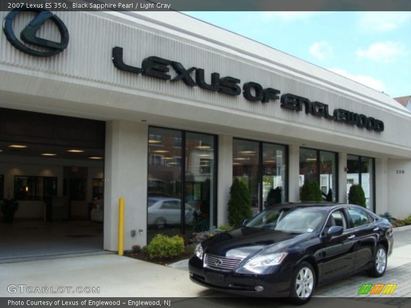Black Sapphire Pearl / Light Gray 2007 Lexus ES 350