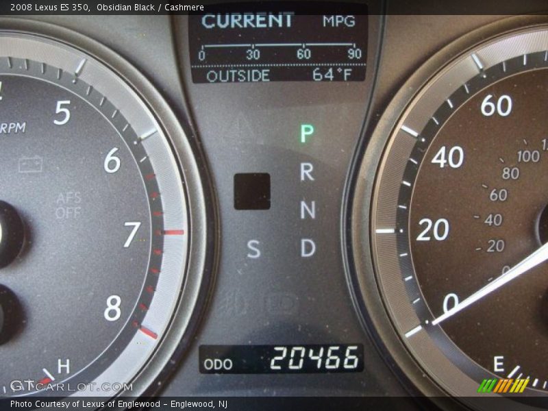 Obsidian Black / Cashmere 2008 Lexus ES 350