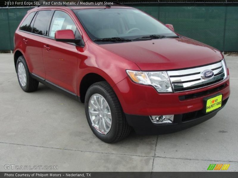 Red Candy Metallic / Medium Light Stone 2010 Ford Edge SEL