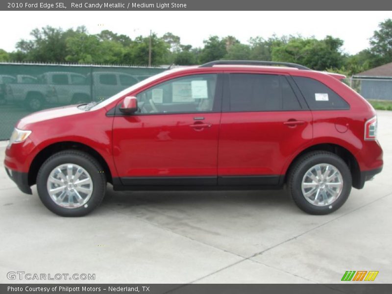 Red Candy Metallic / Medium Light Stone 2010 Ford Edge SEL