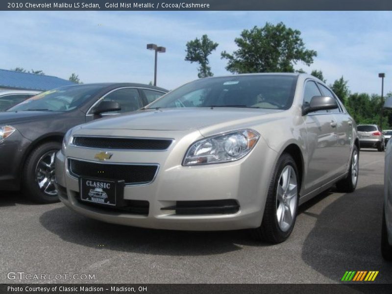 Gold Mist Metallic / Cocoa/Cashmere 2010 Chevrolet Malibu LS Sedan