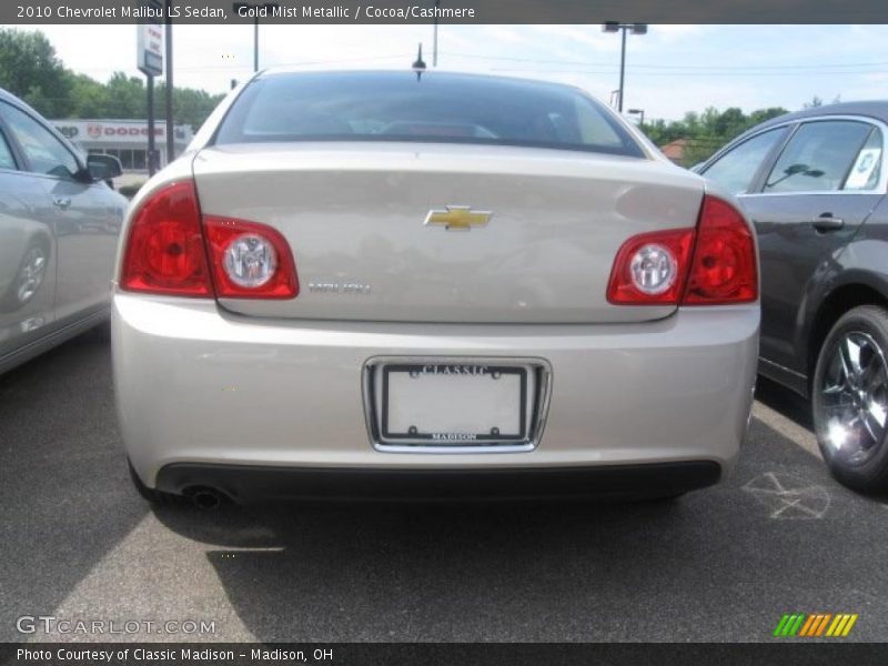 Gold Mist Metallic / Cocoa/Cashmere 2010 Chevrolet Malibu LS Sedan