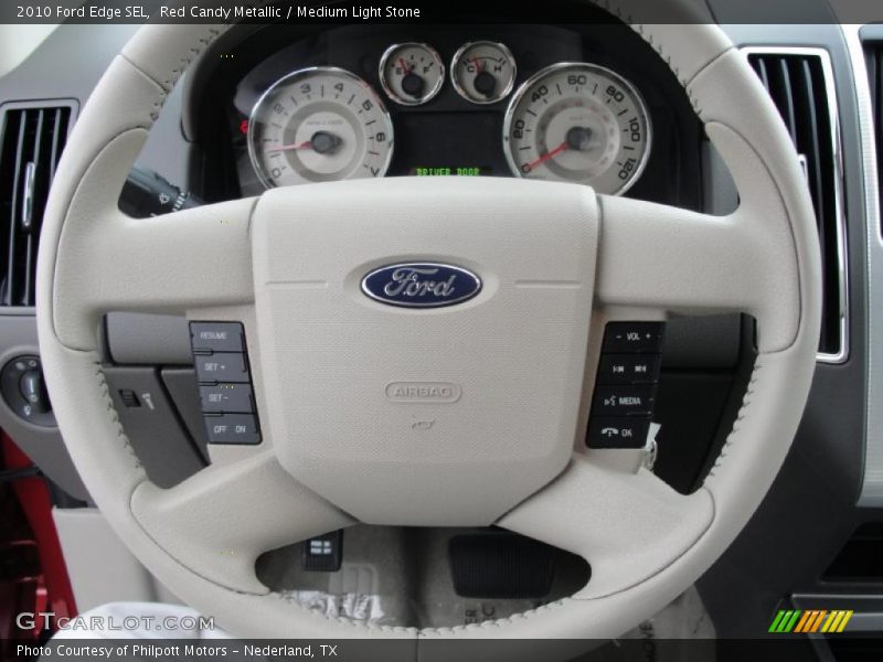 Red Candy Metallic / Medium Light Stone 2010 Ford Edge SEL