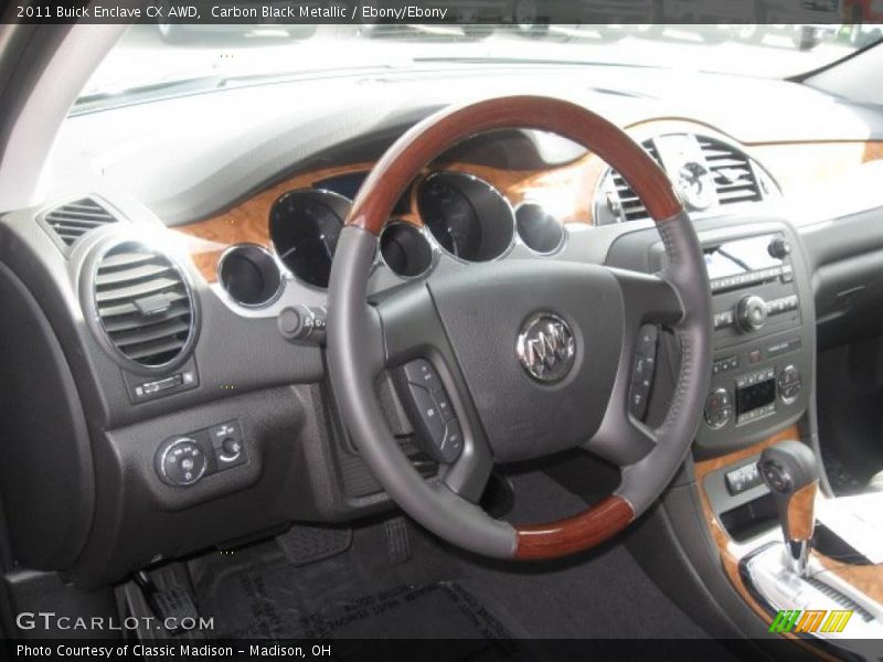 Carbon Black Metallic / Ebony/Ebony 2011 Buick Enclave CX AWD