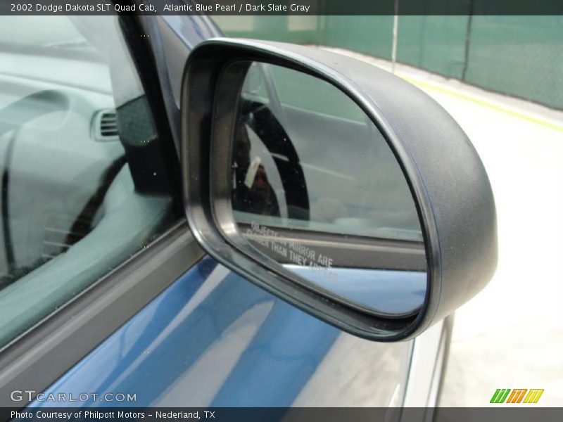 Atlantic Blue Pearl / Dark Slate Gray 2002 Dodge Dakota SLT Quad Cab