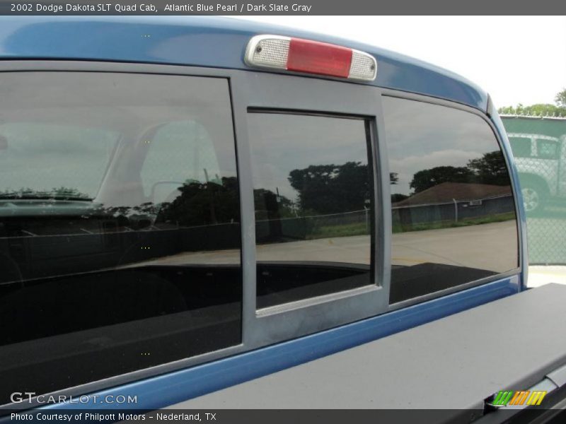 Atlantic Blue Pearl / Dark Slate Gray 2002 Dodge Dakota SLT Quad Cab