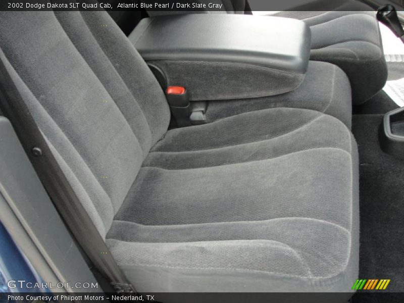 Atlantic Blue Pearl / Dark Slate Gray 2002 Dodge Dakota SLT Quad Cab