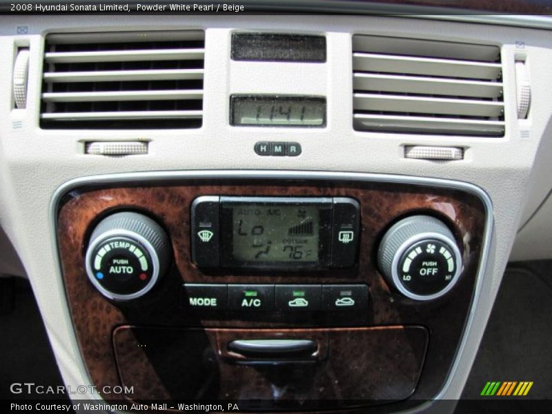 Powder White Pearl / Beige 2008 Hyundai Sonata Limited