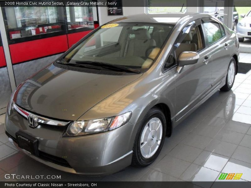 Galaxy Gray Metallic / Ivory 2008 Honda Civic Hybrid Sedan