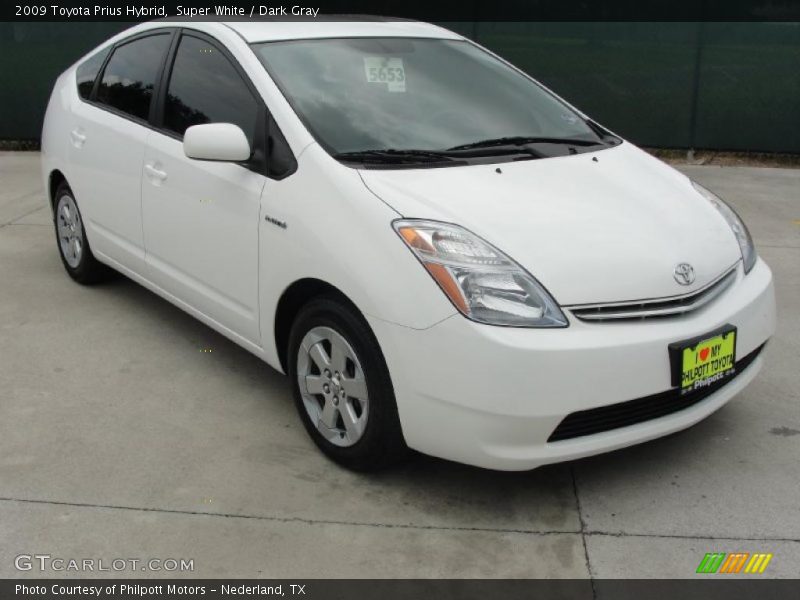Super White / Dark Gray 2009 Toyota Prius Hybrid